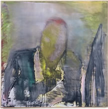 Loving with yellow 36x36 in. acrylic and ink on canvas 